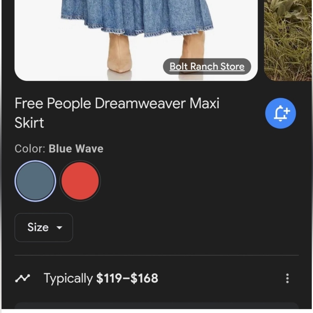 FREE PEOPLE Dreamweaver Maxi Denim Skirt - Picture 10 of 11